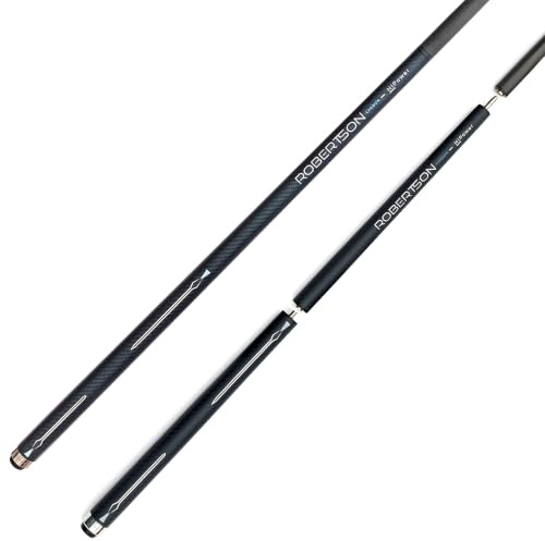 Robertson Carbon Break & Jump Queue HiPower, Profi Anstoß Cue 2-TLG. sowie Break + Jump 3-TLG für max. Power und Präzision im Poolbillard 13‘ Break-Tip, Quick Joint