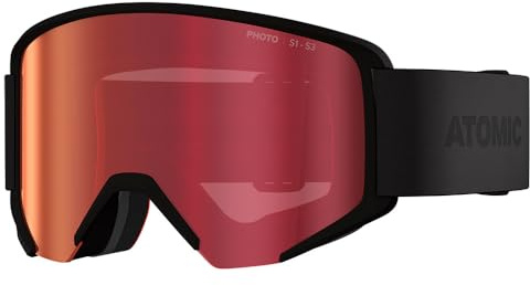 ATOMIC SAVOR L PHOTO Gafas de esquí y snowboard grandes con tecnología de discos fotocromáticos para una visión clara, gafas de esquí para mujer y hombre con marco Live Fit para un ajuste individual