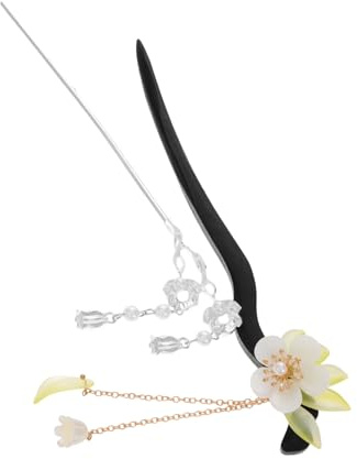 VALICLUD 2 Stück Chinesische Haarnadeln Haarschmuck Antik Stil Holzhaarstäbchen Mit Blumenmuster Für Hanfu Und Traditionelle Frisuren