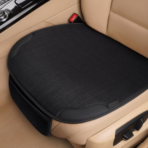 Luxvara Cuscino Sedile Auto per Sedili Anteriori, Coprisedile Universale 51x50cm, Custodia Sedile Antiscivolo, Cuscino Traspirante Anti-Sudore, Rivestimento Sedile per Auto/SUV (1 × Sedile Anteriore)