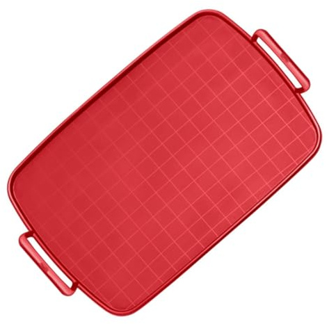 Rote Silikon Backform für Mikrowelle, Unzerbrechlich | Backplatte für Küche und Backen, Leicht zu Tragen, Hitzebeständig und Antihaftbeschichtet