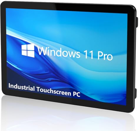 NORQIN Panel PC Industrial All-in-One 18,5 Pulgadas, IP65 Pantalla Táctil | Monitor Capacitivo,1920×1080 FHD,Windows 11 Pro,HDMI/COM/VGA/Wifi, para Kioskos y Automatización(10th Gen i7-10750,16G+256G)