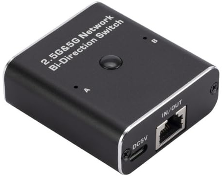 Hipzeepo 1 Trascina 2 RJ45 Gigabit Ethernet Switch Splitter di Rete Switch di Rete USB C per Laptop, TV Box, Router 2 in 1 out