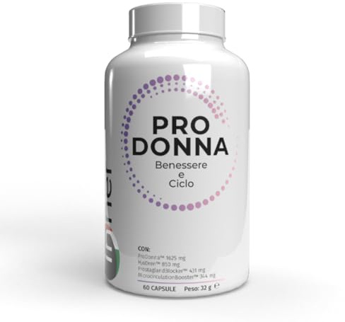 Inner ProDonna 60 cps – Integratore naturale per il benessere femminile e il ciclo mestruale – Riduce Gonfiore e Drenaggio Liquidi - Migliora Microcircolazione e Dolori Mestruali