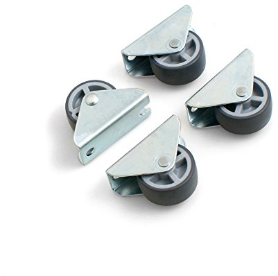 Design61 4x Kastenbockrolle Bettkastenrolle Möbelrolle Möbelrollen 30x14 mm mit weicher Lauffläche