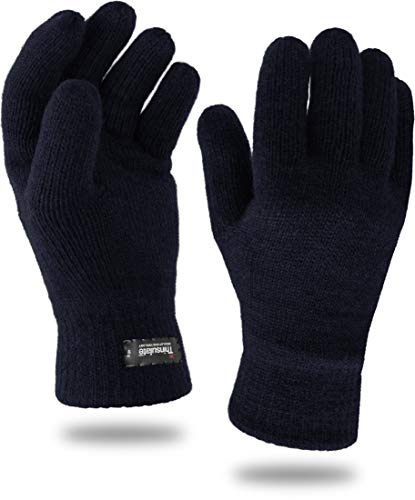 Wärmende Winter Thermohandschuhe Strick mit Thinsulate Innenfutter (40 g)