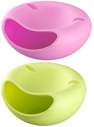 Xinlie Cuenco para Tentempiés, Nueces Semillas y Frutos Secos con Soporte Para Teléfono Móvil Cuenco para Servir de bol Para Aperitivos, Nueces, Núcleos con Teléfono Móvil Soporte (2 Piezas)