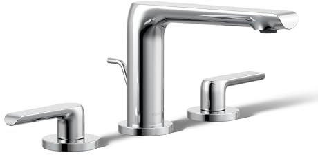 Kohler 97352-4-CP Avid® Widespread Bathroom Sink Faucet, 1.2 gpm, Polished Chrome
