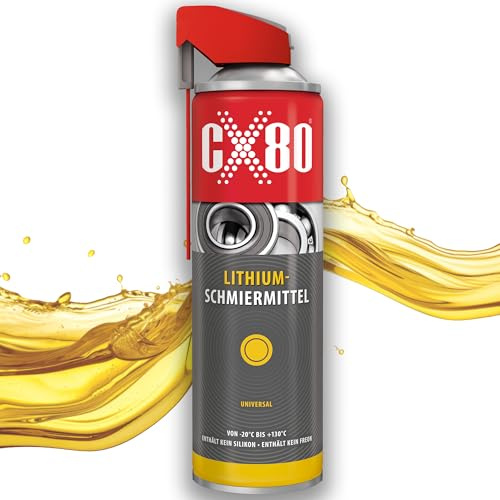 CX80 | LITHIUM duoSPRAY 500 ml – Schmierfett mit EP-Zusätzen & 2-in-1 Sprühkopf | Für Maschinen, Fahrzeuge, Lager & Gelenke | Wasserfest, haftstark & rostschützend