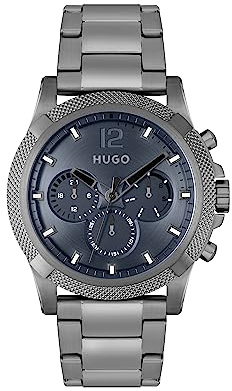HUGO Multi Zifferblatt Quarz Uhr für Herren #IMPRESS mit Edelstahlarmband