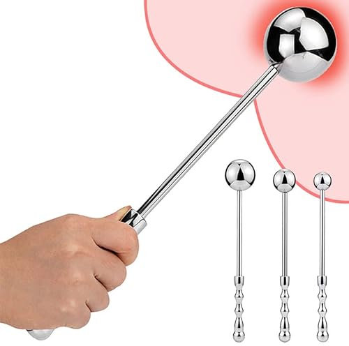 ALMYMM Metal Analplug Expander Dilator Butt Plug Beads G-Punkt Stimulator, Buttplug Masturbation Prostata Massage Vaginal,Anal Stab Ball Peitsche Arsch Sexspielzeug Für Paare (L)