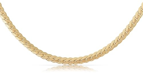 Made by Nami Schlangenkette Gold Boho Schmuck Damen aus Edelstahl 40 + 5 cm Länge Wasserfest