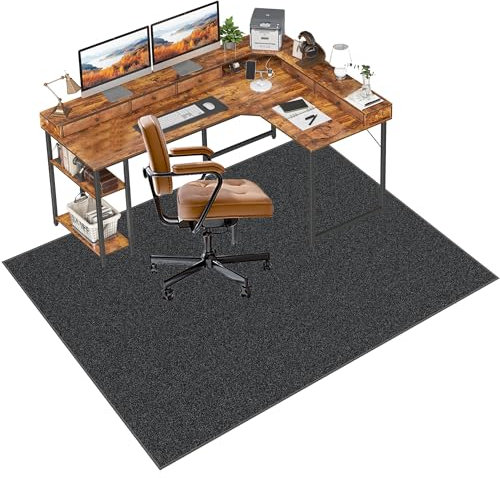 120 x 140 cm Gaming Bürostuhl Unterlage | Bürostuhl Unterlage | Bodenschutzmatte Bürostuhl | Bodenschutzmatte für Hartböden | Bodenmatte Stuhlunterlage | Schreibtischstuhl unterlage für Laminat