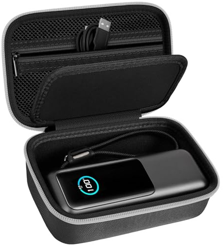 Grapsa Laptop Power Bank Case for Anker 25000& Prime 27650 | Organizes the Power Bank, Small Cables and 100W Charging Base; Larger 150W Charging Base Does Not Fit