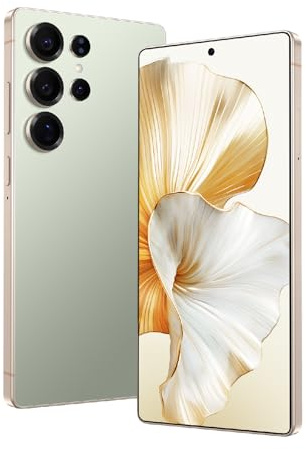 Téléphone Android déverrouillé avec support 4G LTE - FDD TDD, écran de 6,75 pouces, 4GB RAM + 64GB ROM / TF256GB, double appareil photo 5MP + 16MP, double carte SIM, lunette métallique (green)