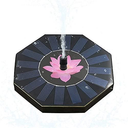 Pompa a fontana solare per il bagno degli uccelli, 1 W, fontana solare galleggiante, in piedi, con 4 ugelli, fontana solare per giardino, piscina, acquario, decorazione, 1 W, 18 cm