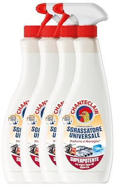 Chanteclair - Sgrassatore Universale, Superpotente, Profumo di Marsiglia, Formula Originale - 2 Spray + 2 Ricariche da 600 ml