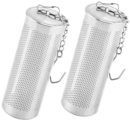 FUNNETOYU Coladores De Bolas De Té De Acero Inoxidable 304 Grandes, Filtros De Té Reutilizables Malla Fina Resistentes a Altas Temperaturas Para Infusor Portátil En Hogar y Oficina 2 Piezas
