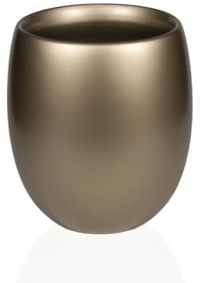 Genérico Campella - Maceta Orbis Lacada - Maceta Decorativa Interior - Tiestos Plantas - Macetas Redondas,Maceteros Interior y Exterior - Exclusiva,Elegante,Premium,Maceteros Altos (Dorado, Grande)