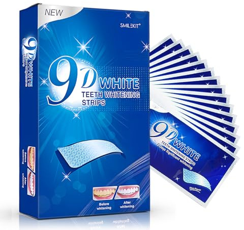 Kit Blanchiment Dentaire 15 Pièces, Bandes Blanchissantes Dents, blanchiment doux des dents