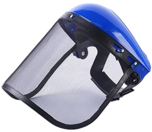 HiyyFloy Garden Grass Trimmer Helmet, Safety Face Shield Full Face Safety Helmet with Visor Chainsaw Helmet Strimmer Face Guard for Gardening Logging