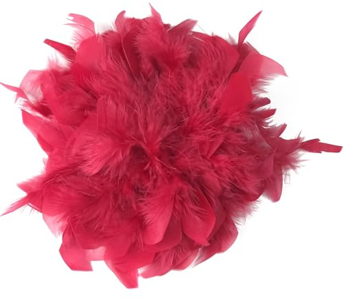 Baesics Federbrosche Damen - Feder Brosche zum Anstecken Ansteckblume | Aus echten Truthahnfedern, federleicht und voluminös, 2-in-1 mit Nadel und Haarclip. Für Tracht, Hochzeit, Blazer, Hut