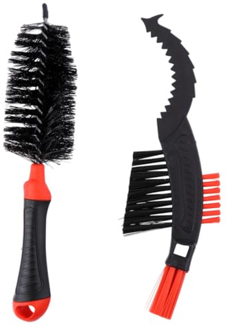 ARTSEWPLY 2pcs Bike Chain Cleaning Brush Scrubber Bicycle Cleaning Tool for Mountain Folding Bikes with Gear and Round Brushes