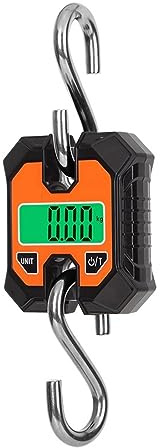 Báscula de grúa, Balanza de grúa 100kg/50g pesaje LCD Digital Industrial balanza electrónica colgante pesado acero inoxidable gancho es Uso comercial/industrial