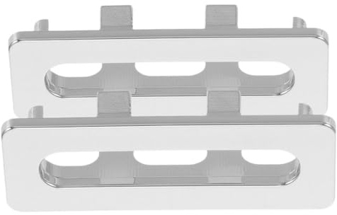 Zerodeko Tapa de Desbordamiento de Plástico para Lavabo Pequeño, Anillo de Desbordamiento del Orificio del Fregadero, Inserto Rectangular Decorativo, 2 Piezas, Accesorio para Baño y Cocina