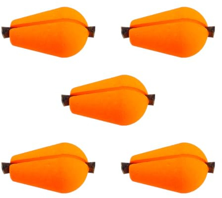 JUMPLAWN 5 Stück Angelposen Schwimmer aus Schaumstoff in Zylinderform Langlebig und Leicht zu Entfernen für Fliegenfischen und Präzise Bissanzeige