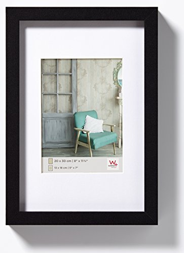 walther design Bilderrahmen schwarz 40 x 50 cm Echtglas Stockholm EA050B