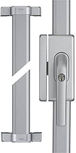 ABUS Fenster-Zusatzsicherung FOS650 - Stangenschloss mit Druckzylinder, verschiedenschließend - ABUS-Sicherheitslevel 10-73020 - Silber | Sicherheitslevel 10, Dornmaßverstellung 31–37 mm, geeignet für Kunststoff, Aluminium & Holz, Nachrüstung