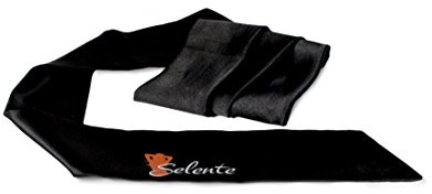 Selente verführerische Augenbinde aus edlem Satin, Qualität Made in EU, schwarz, 150 cm lang