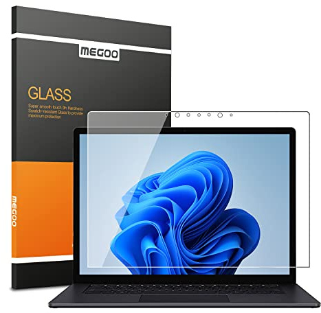 MEGOO Surface Laptop 6/5/4/3/2/1 Displayschutzfolie Gehärtetem Glass, einfache Installation/HD-Klar Kratzschutz, freundlicher Touchscreen-Schutz 13.5 Zoll