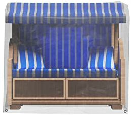 GRASEKAMP qualità dal 1972 65150 - Telo protettivo per poltrona da spiaggia, 119 x 106 x 160 cm, in PVC, trasparente, resistente ai raggi UV, impermeabile