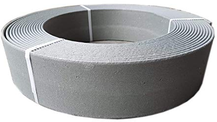 TeichVision Bordure de pelouse stable en plastique – Épaisseur 7 mm (14 cm de haut x 12,5 m de long) / Bordure de parterre / Bordure de parterre / Bordure de pelouse flexible ronde