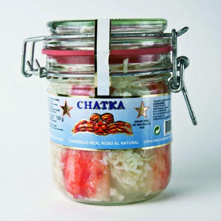 Chatka Cangrejo Real Ruso 100% Pata Cristal Lata Gourmet Delicatessen al natural Crab (Tarro 15% pata 310g)