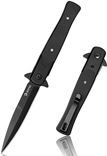 NedFoss MERMAID couteau pliant, Manche en G10, acier d2, clip ceinture couteau, couteau survie, couteau de poche,couteau de chasse,Convient à l'usage quotidien, à l'extérieur, aux cadeaux