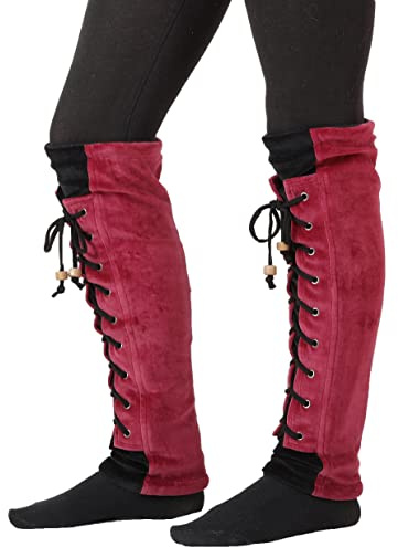 PUREWONDER Damen Stulpen Beinstulpen Samt Beinwärmer Modell Nr. 28