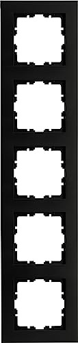 Kopp HK07 PURE - Abdeckrahmen 5-fach, Farbe: schwarz matt - (1 Stück)