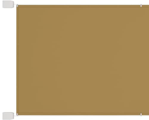 ShGaxin Senkrechtmarkise, Sichtschutz Garten, Balkon Sichtschutz, Balkonsichtschutz, Balkonumspannung, Privatsphäre Zaun, Beige 140x270 cm Oxford-Gewebe