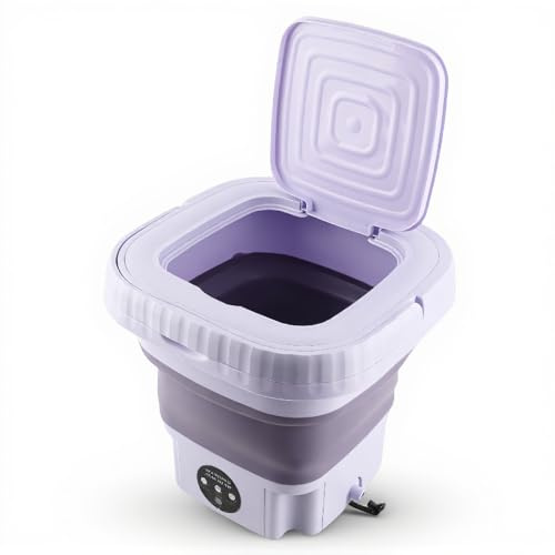 Tragbare Mini-Waschmaschine 11L, faltbar mit Schleuderfunktion, automatisch für Reisen, Wohnmobil, 110-240V, leistungsstark und platzsparend