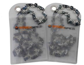 SÄGENSPEZI Set 2x Sägekette .404 Harvester 2,0 mm 85 TG Halbmeißel Kettenkonfigurator Ersatzkette passend für fast alle Kettensägen-Modelle