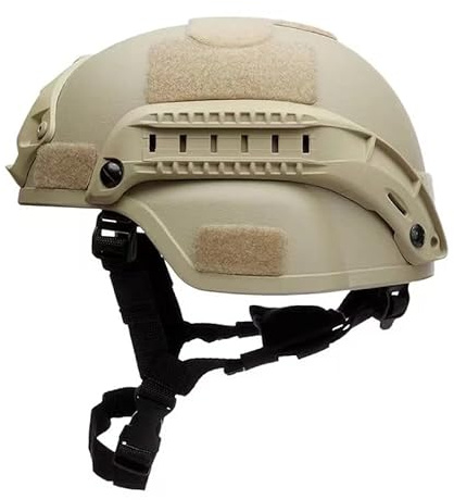 Koyheng Taktischer Mich 2000-Helm, Verstellbarer ACH-Airsoft-Helm mit Gehörschutz, vorderer NVG-Halterung und Seitenschiene
