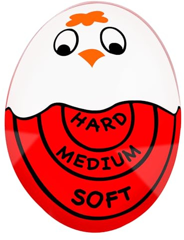 Eggssentials Red Egg Timer That Goes in Water – Egg Timer for Hard Boiled Eggs and Soft Boiled Eggs, Red Color Fades for Accurate Doneness.