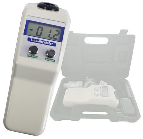 YXFAZPP Portable Turbidimeter Turbidity Meter Kit Turbidity Tester with 3 PCS Glass Sample Vials Range 0~200 NTU, for Lab Water Treatment Plant Wine Industry (200B)