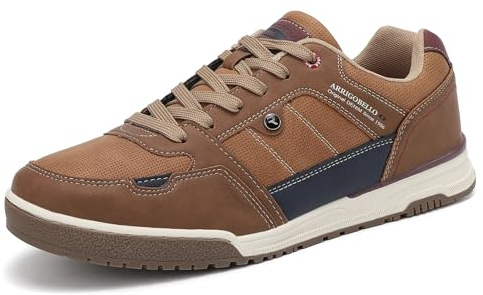 ARRIGO BELLO Zapatillas Hombre Zapatos Casual Deportivas Moda Transpirable Running Sneakers Tamaño 41-46 EU (Marrón, Talla 46)