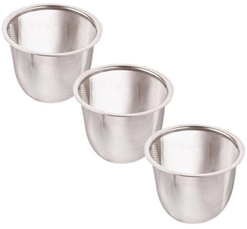 Ciieeo 3piezas Filtro De Té De Acero Inoxidable Infusores Para Tetera De Colador Hogar Práctico Para Dormitorios Malla Exquisita Filtro Duradero