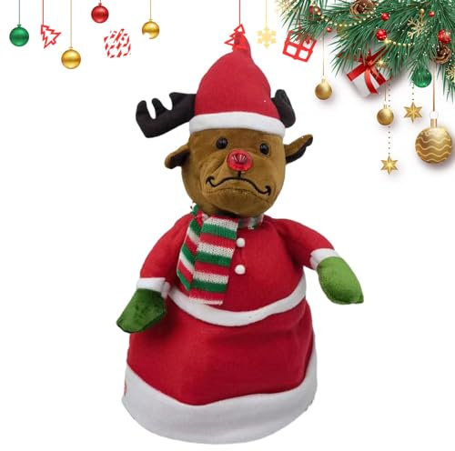 Tanzender und singender Weihnachtsmann,Tanzender Weihnachtsmann - Schreibtisch-Plüsch-elektrische schwingende singende Weihnachtsmannmütze | Weihnachtsmütze, Schreibtisch-Plüsch, Weihnachtsmusik, Weih