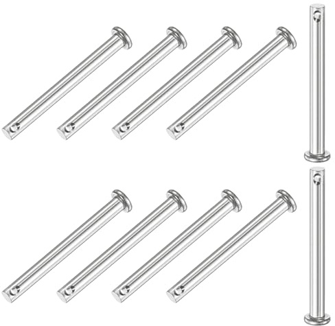 M METERXITY 10 Stück Einloch Klauenstifte M5 x 50mm 304 Edelstahl Flachkopf | für mechanische Verbindungen/Fixteile/Schiffsausrüstung, Verbindungsscharnierstift Wiederverwendbar, Klauenstifte